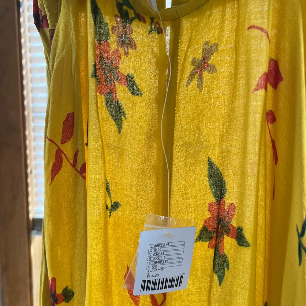 Urban Outfitters mustard floral dress - Picture 4 of 5